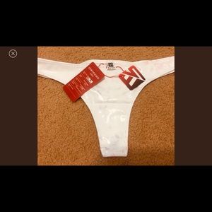Marbled White Patent Unisex Thong (But NO FRONT POCKET guys)